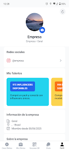 Tela de conta e perfil no LitApp